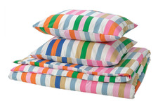 Housse de couette double IKEA KLIBBKORSORT et 2 taies d'oreiller multicolores...