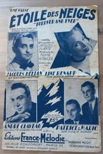 PARTITION MUSICALE « L’ÉTOILE DES NEIGES » LINE RENAUD JEAN SABLON 1948/1949