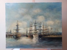 Peinture toile marine - peinture, voiliers