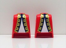 2 X Corps Royal Rouge Surcharge Playmobil Habits Husar Uniforme Garde Brite KP28