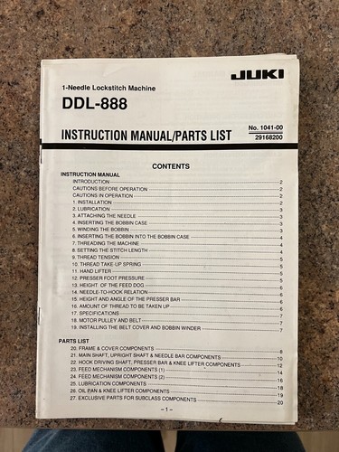 Juki ddl 888 manuel - juki,