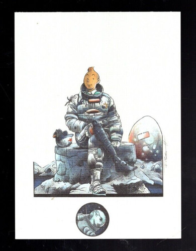 Tintin carte postale - carte, postale.
