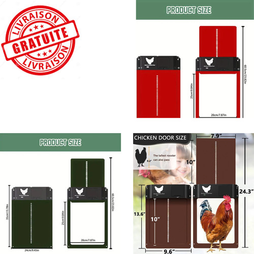 Ouvre porte automatique poule - ouvre-porte,