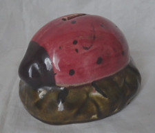 Tirelire a casser vintage , coccinelle barbotine ,Vallauris ?