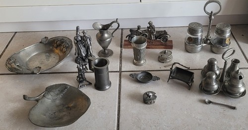 Lot objet étain - objet, en