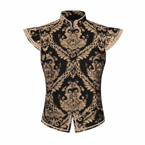 Gilet jacquard baroque - en,