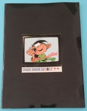 FRANQUIN - Gaston Rare Dossier de presse avec sérigraphie "Merci Gaston" - 1989