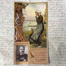 Chromo LU gaufré LEFEVRE UTILE Théodore BOTREL Bretagne Paimpolaise 1900
