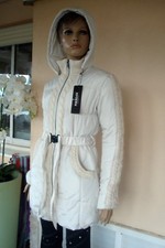 MORGAN DOUDOUNE MANTEAU A CAPUCHE BLANC  T M 38/40 NEUF  VALEUR 135€