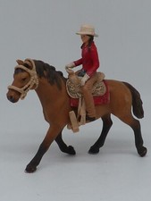 FIGURINE PVC CHEVAL EQUITATION Schleich CAVALIERE ECUYERE FARWEST