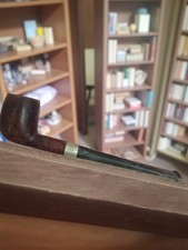 Pipe ancienne signée avec élément en argent, vintage collection fumeur rétro