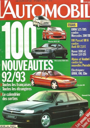 Automobile magazine 548 - l'automobile, n°548