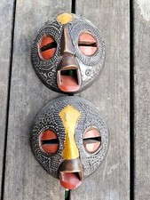 ART AFRICAIN 2 MASQUE ROND LUBA DU CONGO ARTS PREMIERS