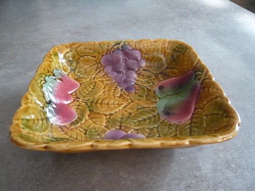 Plat compotier faience - plat,