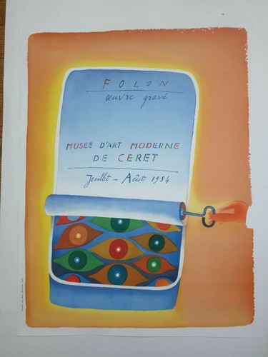 Oeuvre gravé folon 1984 - folon,