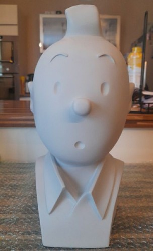 Figurine buste tintin gris - tintin,