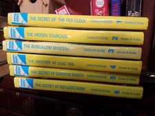Lot 6 Nancy Drew Hardcovers Carolyn Keene - 1st 6 Excellent Condition 1987 1930