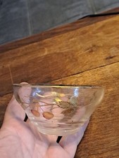 Ancien Vide Poche Verre Verrerie Taillé Or Baccarat St Louis ? Art Nouveau Deco 