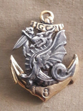 insigne parachutiste 8 GCP indochine .Coloniale commando  . Dien Bien Phu