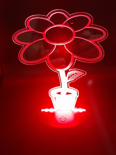Edge lit tabletop sign - tabletop,