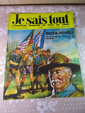 427Y Revue 10/06/1969 Je Sais Tout N° 9 Baden Powell 1 Scout de Monde 26.4 X 33