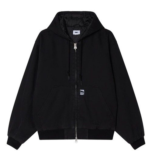 Obey randy zip hood black - up,
