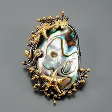 Broche coquille d'ormeau