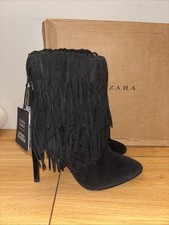 ZARA Fringed Suede Leather