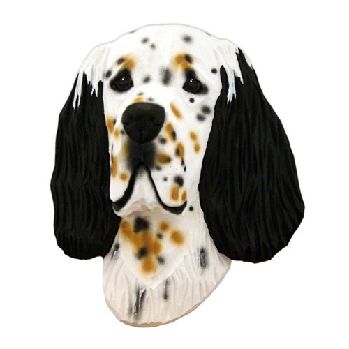 Plaque tête figurine setter - figurine,