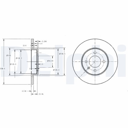 Delphi bg2454 brake disc for - brake,