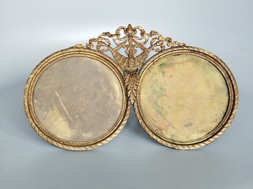 Ancien cadre photo double - ancien,