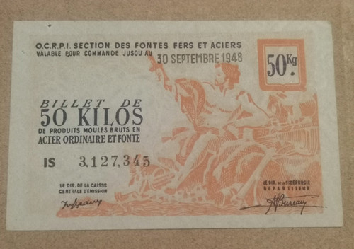 Monnaie matières 1948 - matières,