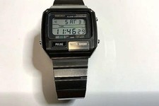Bon État Rare Modèle SEIKO ALARM CHRONO PULSE METER Presque Non Utilisé