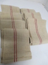 Lot de 7 torchons anciens en chanvre – Etat Neuf