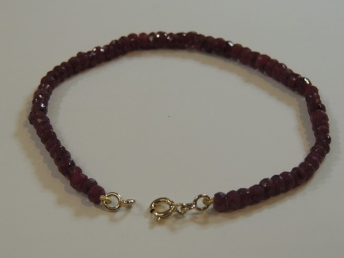Bracelet perles rubis - perles,