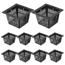  10 Pcs Pot De Démarrage Pannier Carré Hydroponie Jardinière Hydroponique