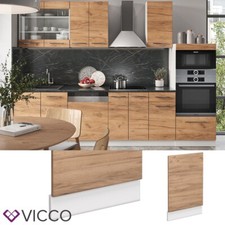 Façade lave-vaisselle Meuble de cuisine Fame-Line 45 cm blanc chêne Vicco