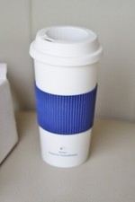 verre gourde isotherme Mugs ans flasks - blanc/bleu - 0,5 L - bonne préhension