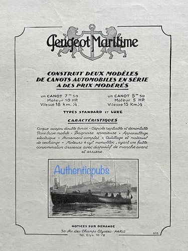 Publicite peugeot maritime - publicite,