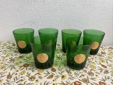 6 Anciens Verres Dubonnet Pièce Décor Roi Dexo Rétro Table