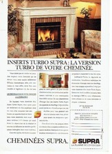 PUBLICITE ADVERTISING 037  1988  Cheminées  inserts Turbo Supra