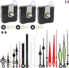 3 Pièces Mécanisme Mouvement d'Horloge, Quartz Silencieux Mecanisme Mouvements, 