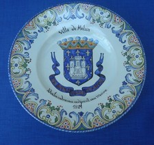 V41 RARE Assiette Faience