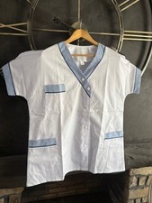 blouse de travail femme a col bleu taille 42 / XL neuve