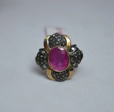 Bague En Rubis Naturel Et