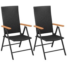 4x Chaises de Jardin Résine Tressée Fauteuils Terrasse Patio Extérieur vidaXL