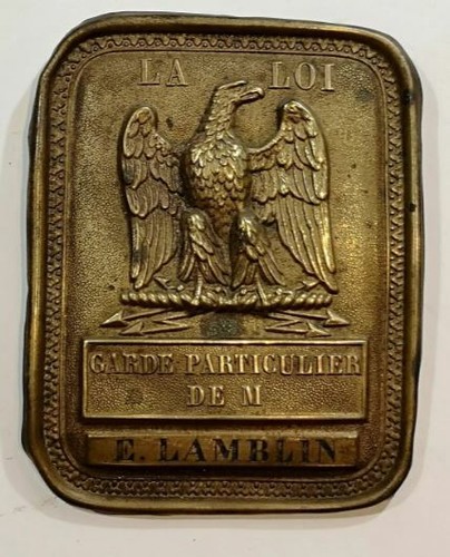 Plaque métier garde - de,