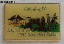 HARLEY DAVIDSON OWNERS GROUP HOG 1993 PENNSYLVANIA STATE RALLY VEST JACKET PIN 