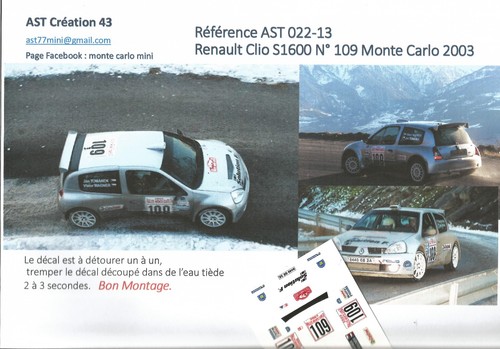 Decal renault clio - 43,
