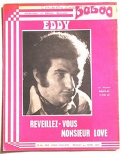 Partition vintage sheet music EDDY MITCHELL : Réveillez-Vous Monsieur Love *60's
